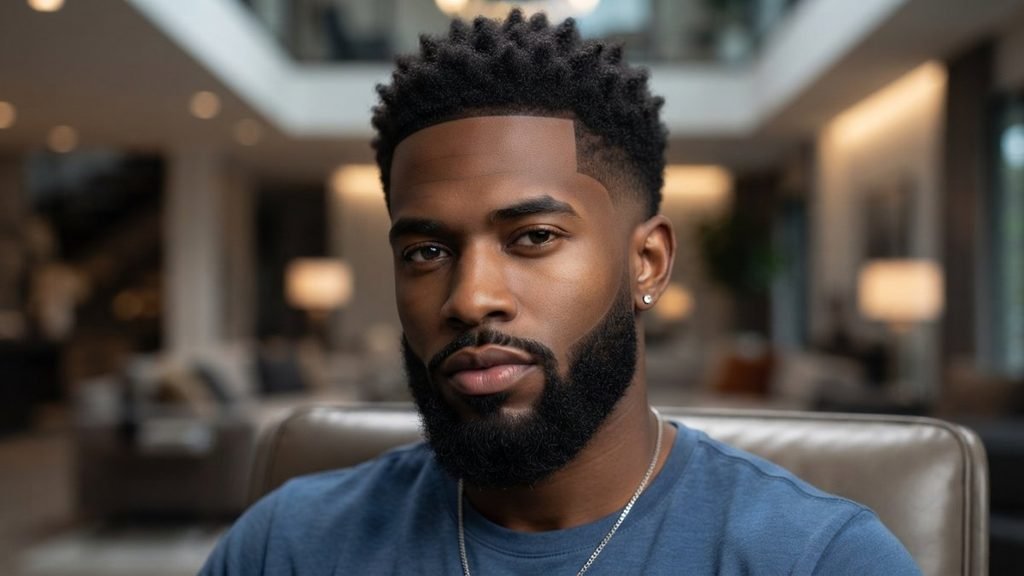 Mid Taper Fade Black Men