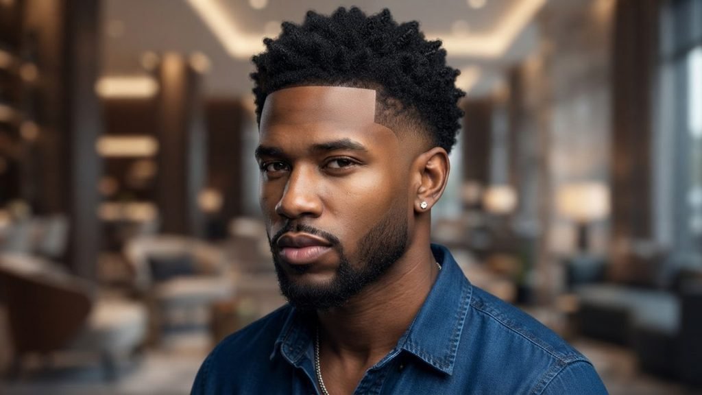 Mid Taper Fade Black Men
