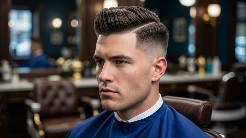 Low Taper Fade Middle Part
