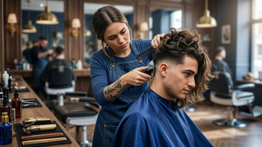 Long Hair Taper Fade