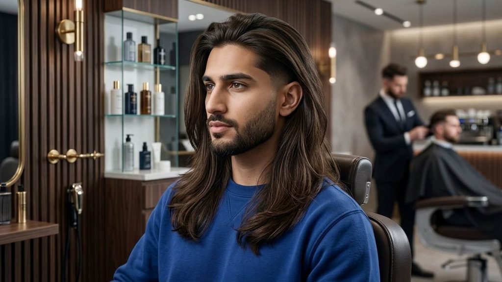 Long Hair Taper Fade