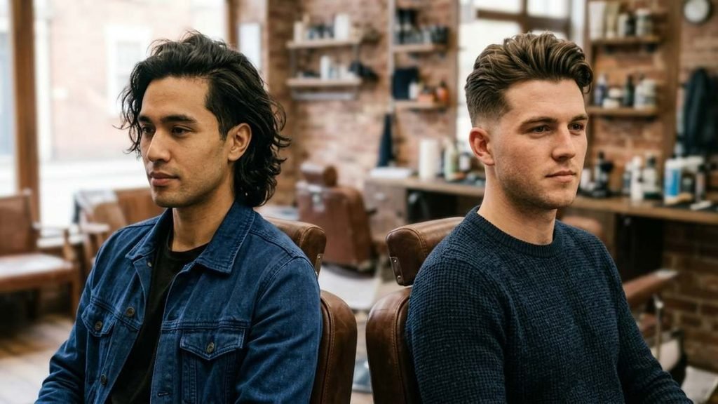 Long Hair Taper Fade