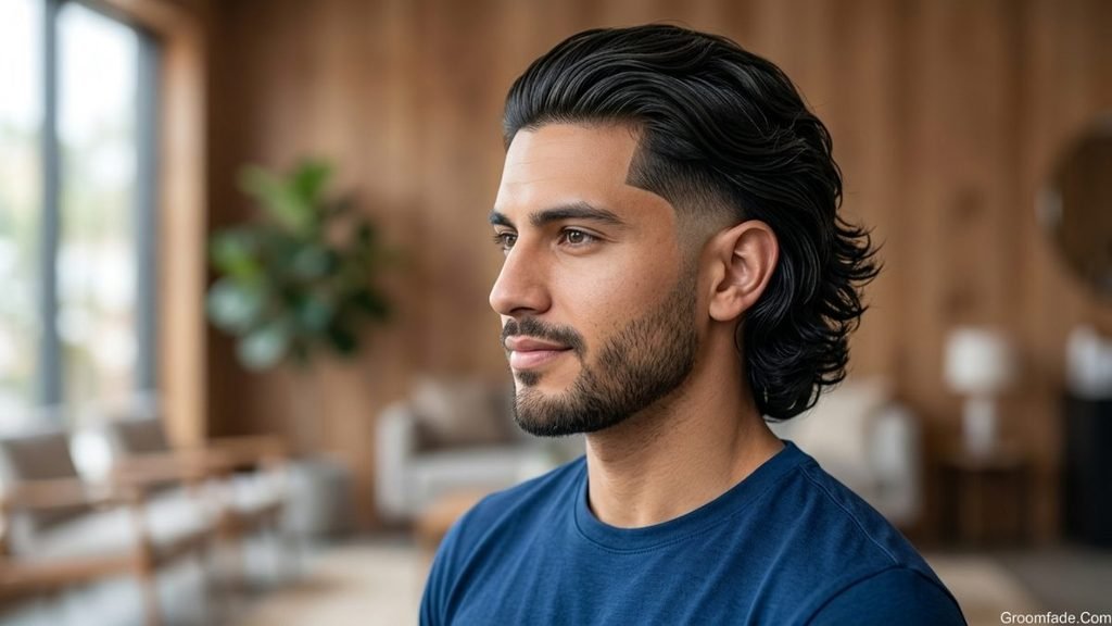 Long Hair Taper Fade