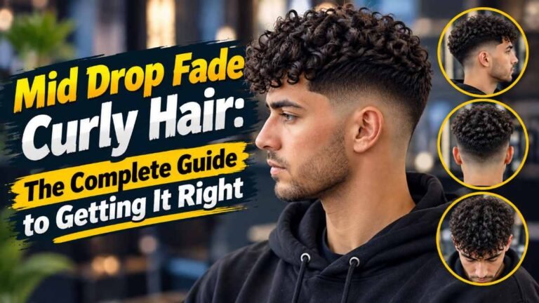 Mid Drop Fade Curly Hair