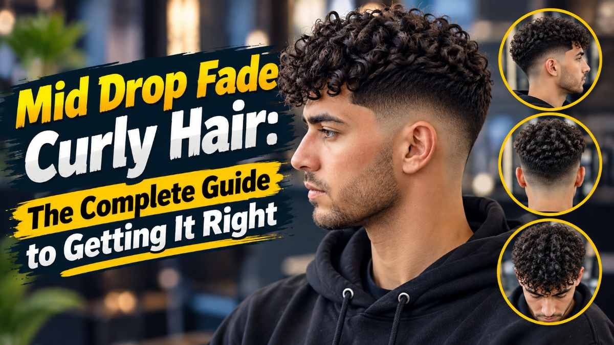 Mid Drop Fade Curly Hair