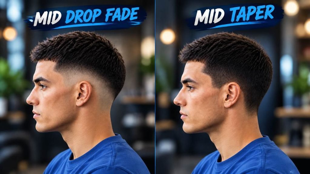 Mid Drop Fade vs Mid Taper Fade