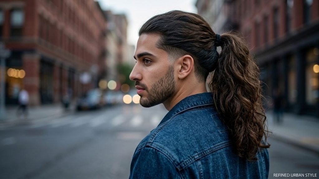 Long Hair Taper Fade