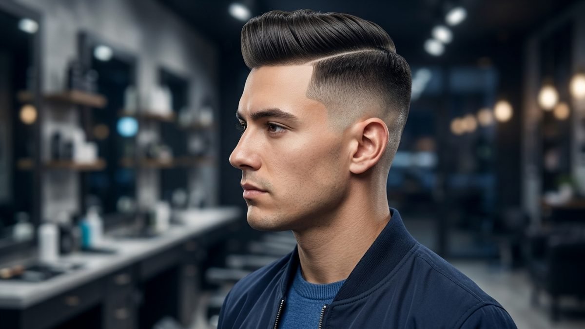 Low Taper Fade Middle Part