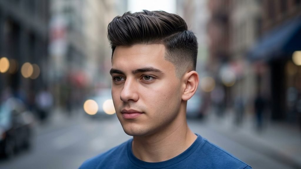 Low Taper Fade Middle Part