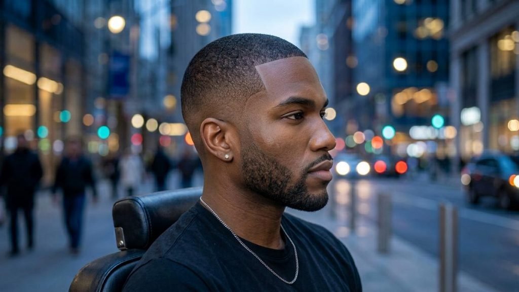 Mid Taper Fade Black Men