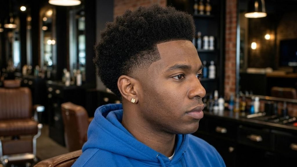 Burst Fade Haircuts with Beard