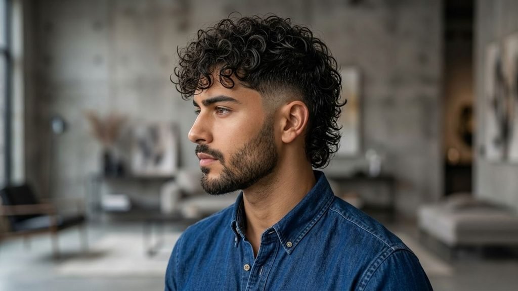 11. Wavy Burst Fade Mullet