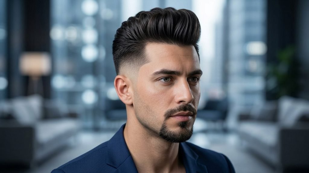 Burst Fade Haircuts with Beard