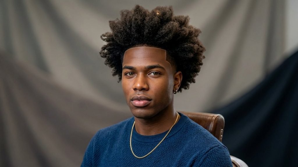 Mid Taper Fade Black Men