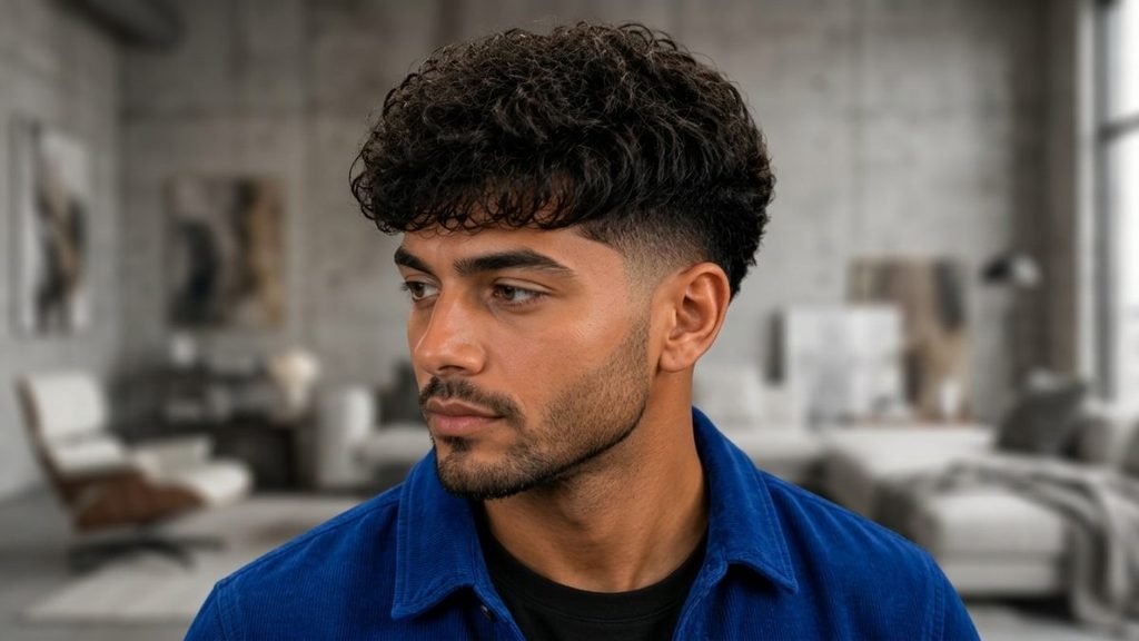 16. Curly-Wavy Burst Fade