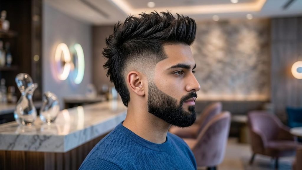 16. Faux Hawk with Beard