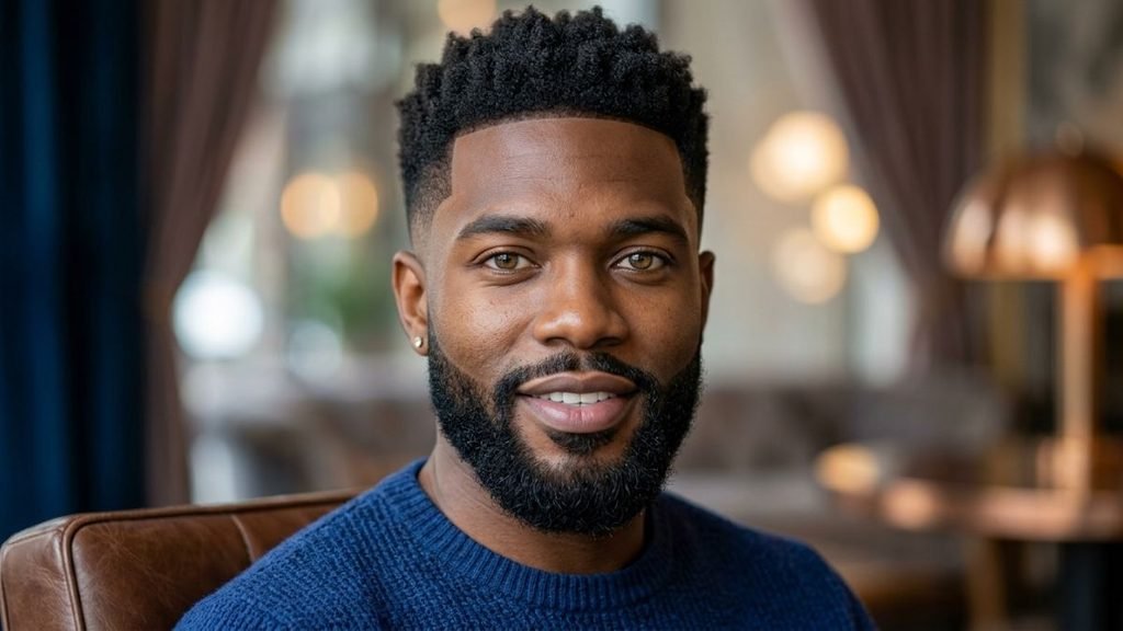 Mid Taper Fade Black Men