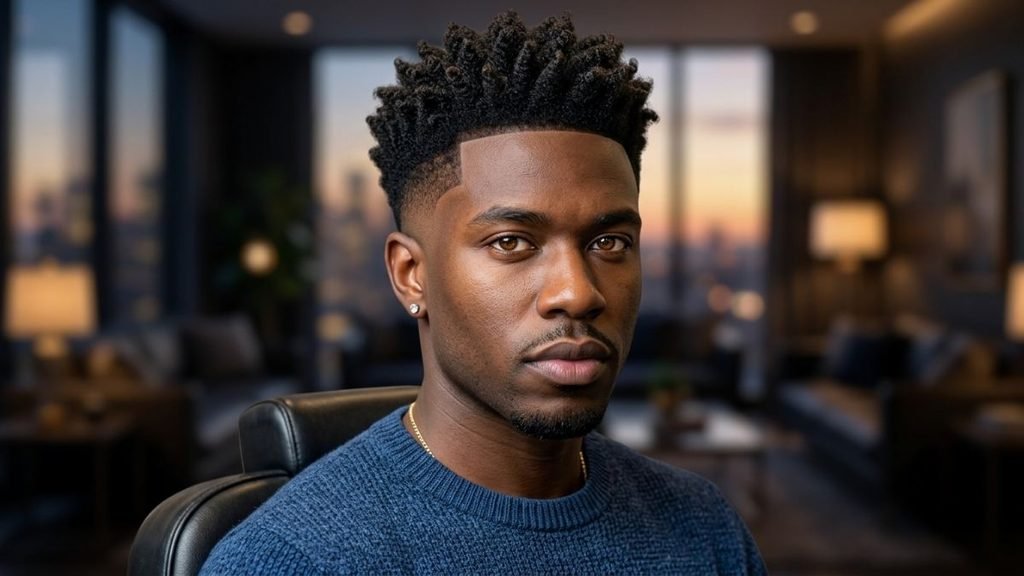 Mid Taper Fade Black Men