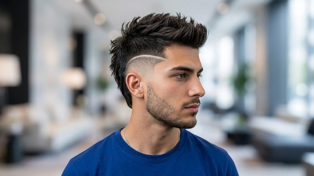 19. Faux Hawk with Razor Line