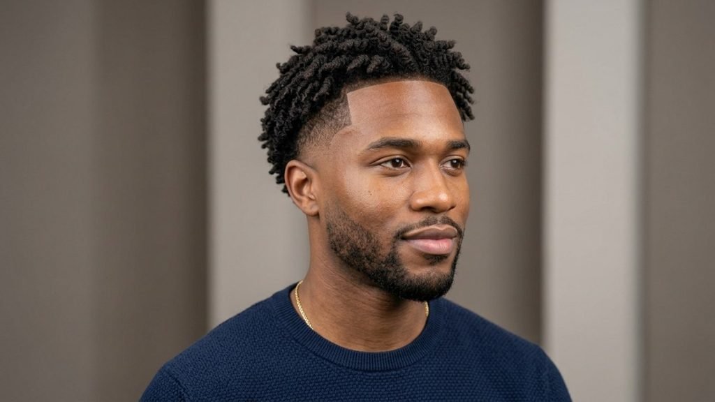 Mid Taper Fade Black Men