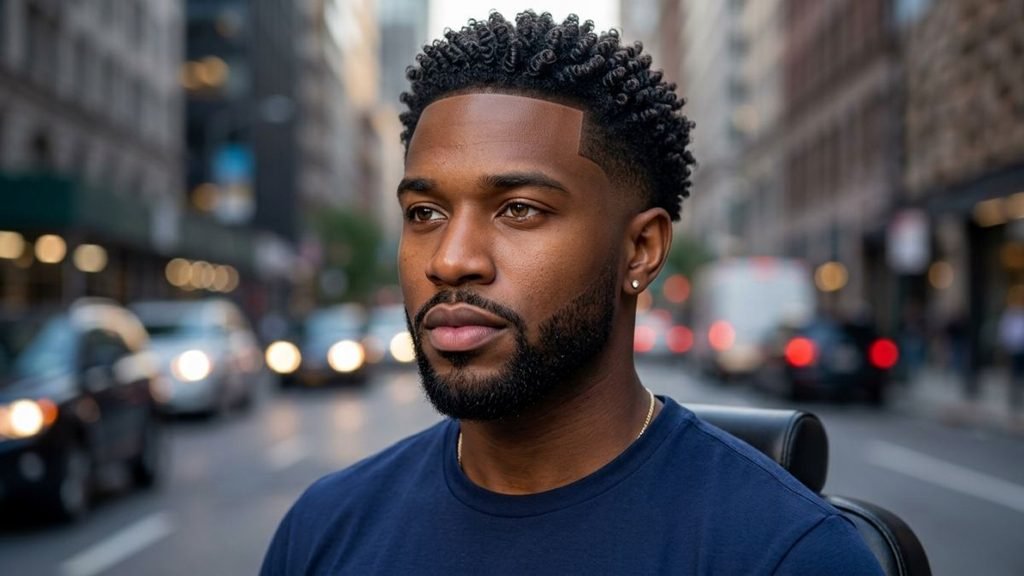 Mid Taper Fade Black Men