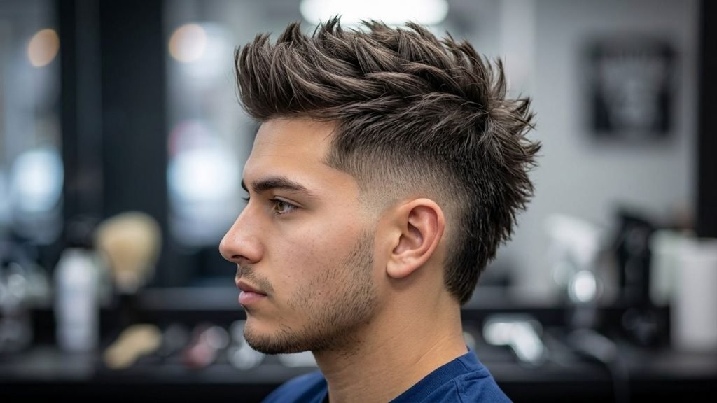 2. Low Burst Fade Faux Hawk