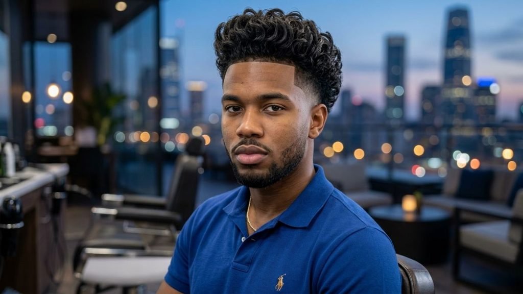 Mid Taper Fade Black Men
