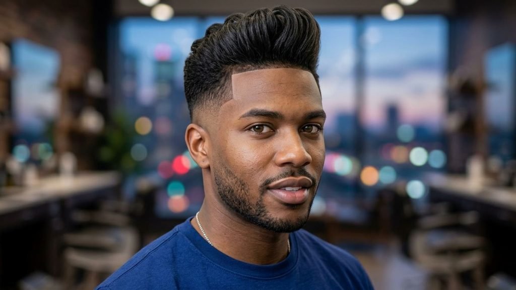 Mid Taper Fade Black Men