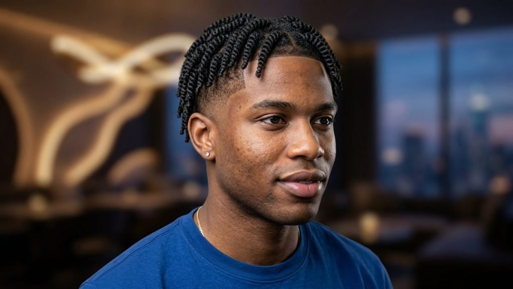 Mid Taper Fade Black Men