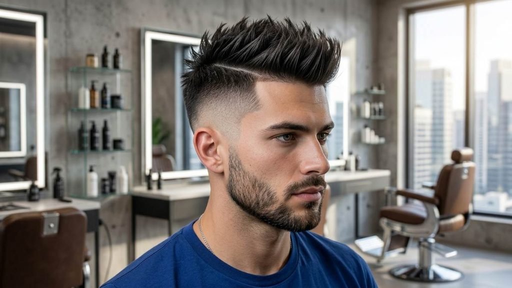28. Disconnected Faux Hawk Fade