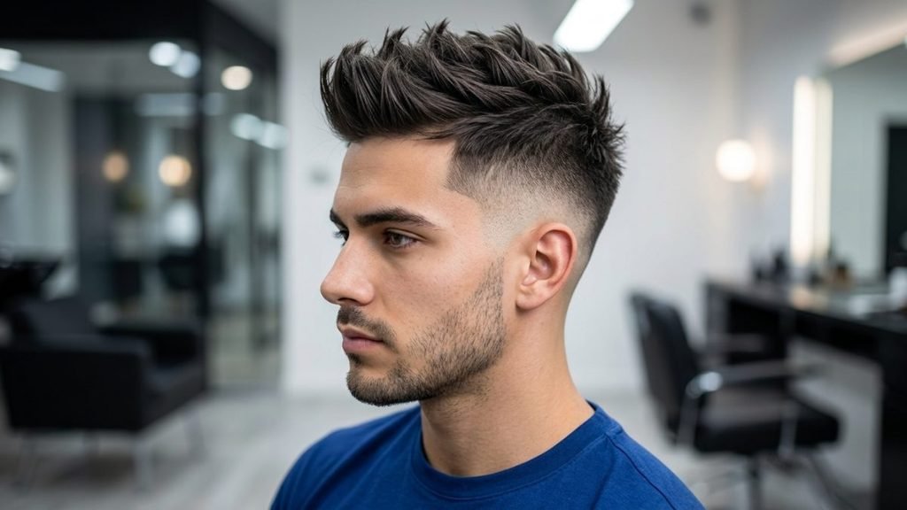 3. Mid Burst Fade Faux Hawk