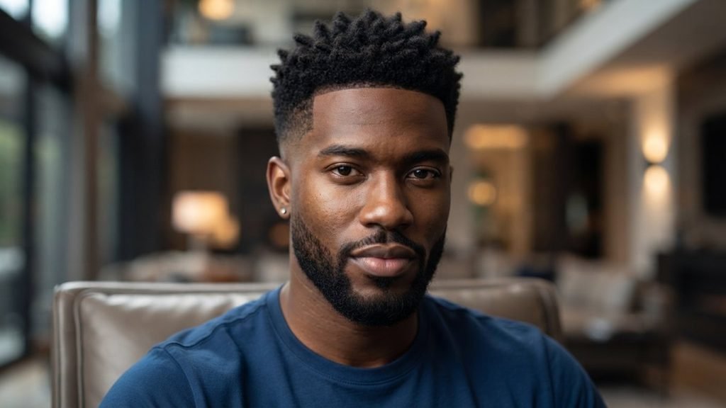Mid Taper Fade Black Men
