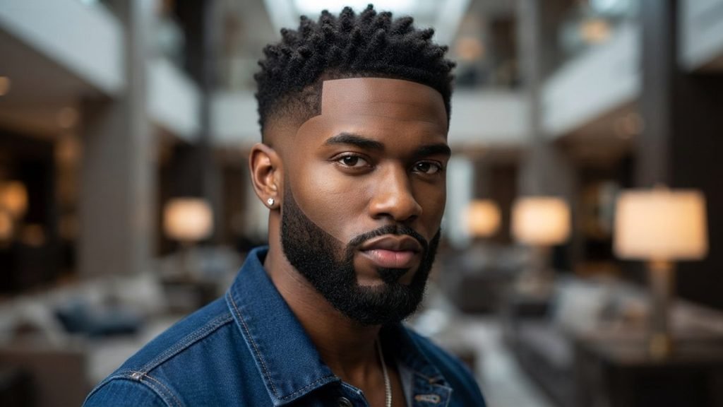 Mid Taper Fade Black Men