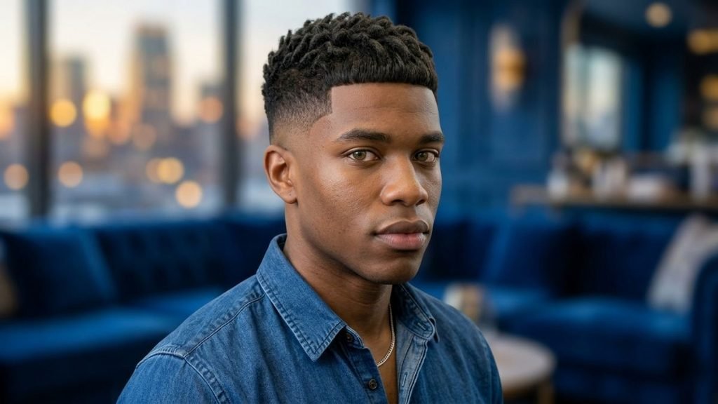 Mid Taper Fade Black Men