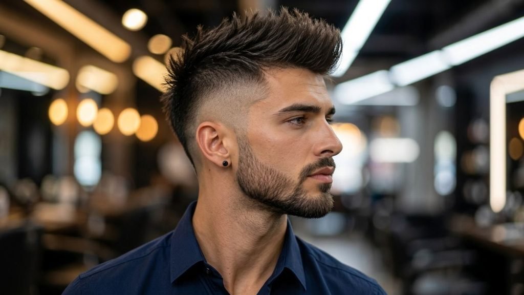 4. High Burst Fade Faux Hawk