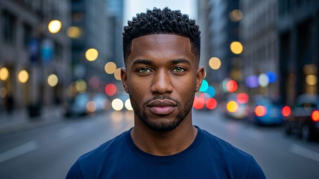 Mid Taper Fade Black Men