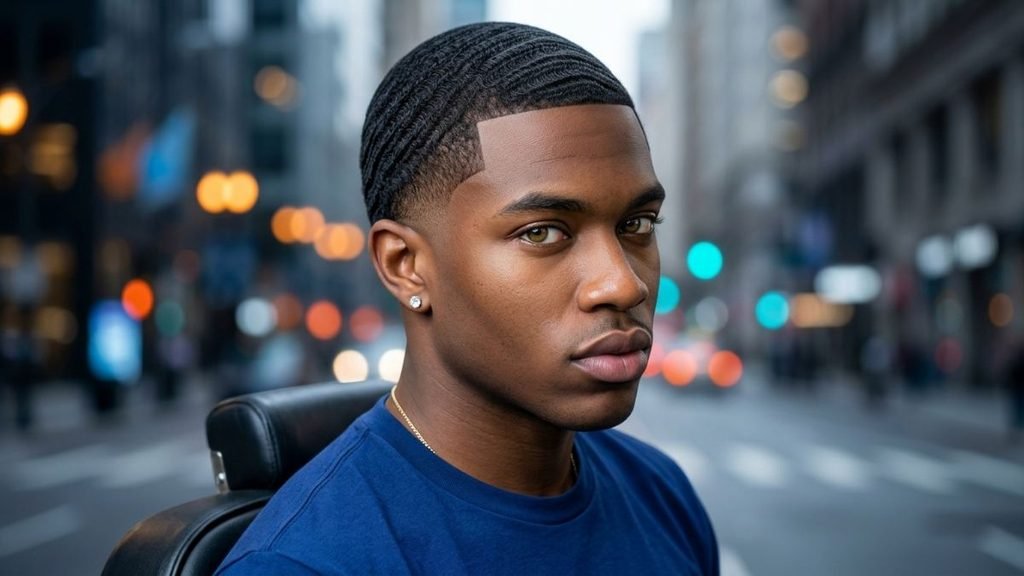 Mid Taper Fade Black Men