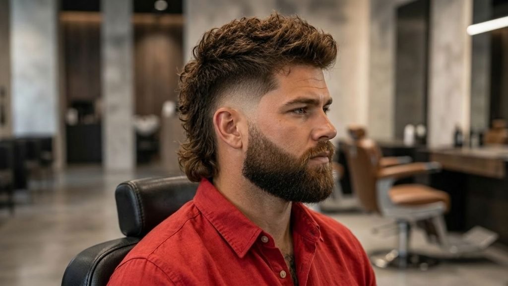 Burst Fade Haircuts with Beard