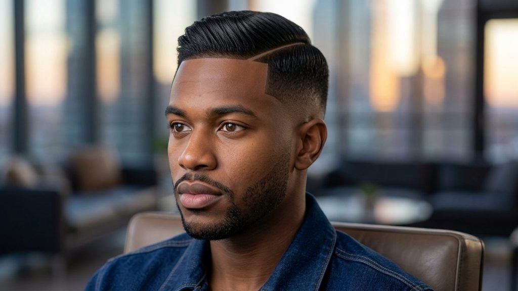 Mid Taper Fade Black Men