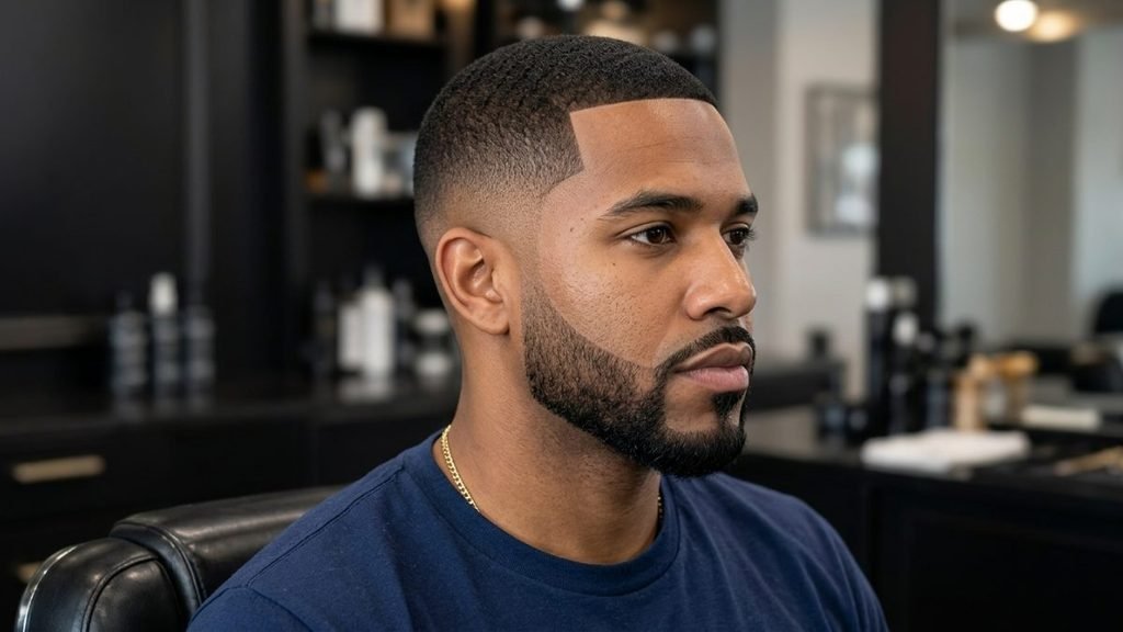 Burst Fade Haircuts with Beard