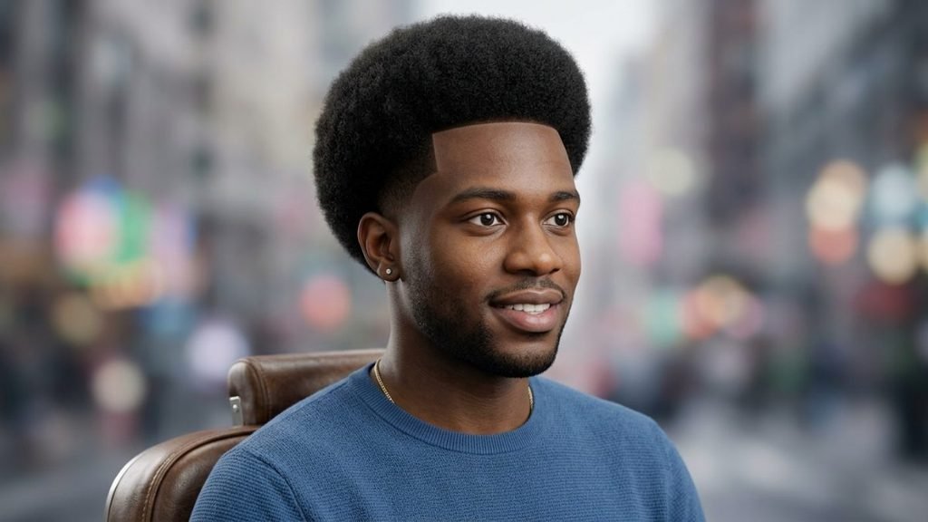 Mid Taper Fade Black Men