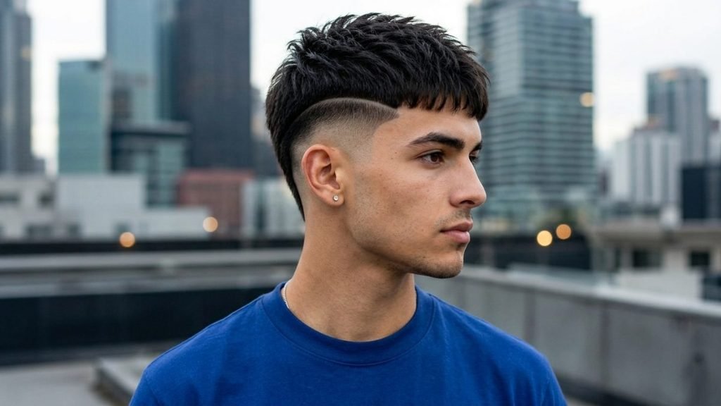 Burst Fade Textured Crop Undercut