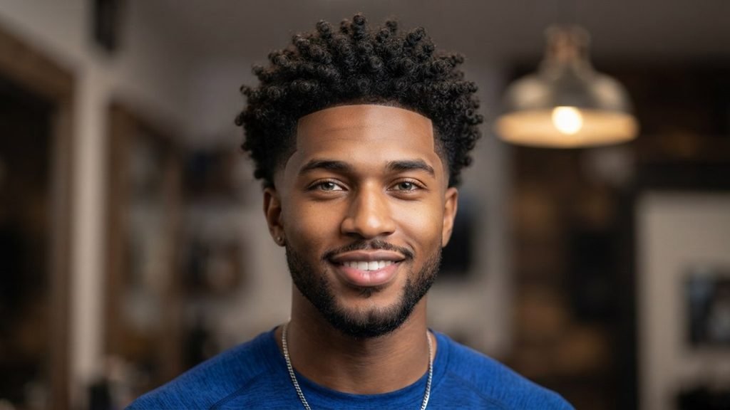 Low Taper Fade Curly Hair