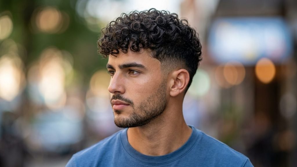 Curly Burst Fade Textured Crop