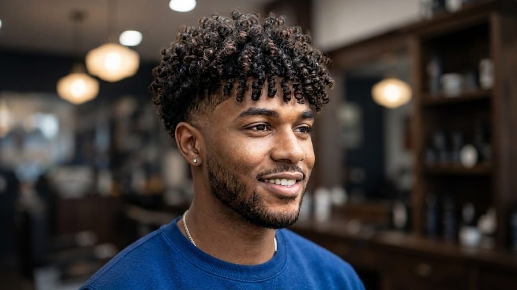 Low Taper Fade Curly Hair