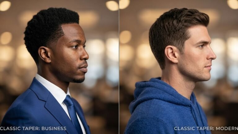 Low Taper Fringe Haircut Guide