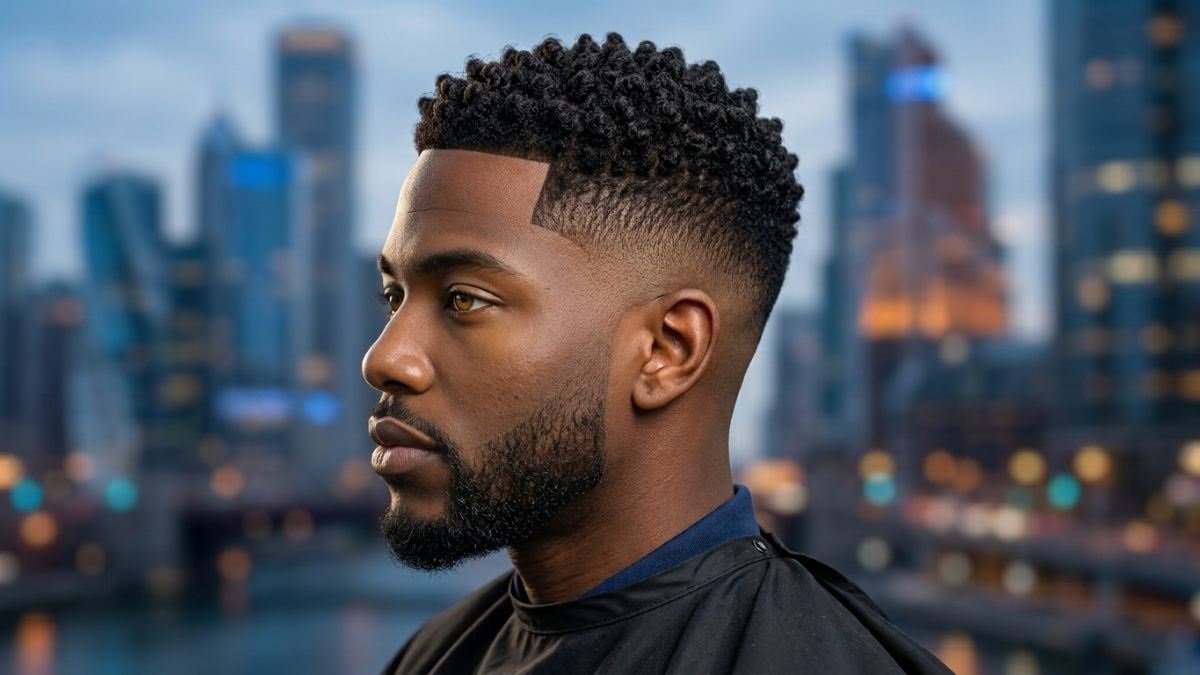 Mid Taper Fade Black Men