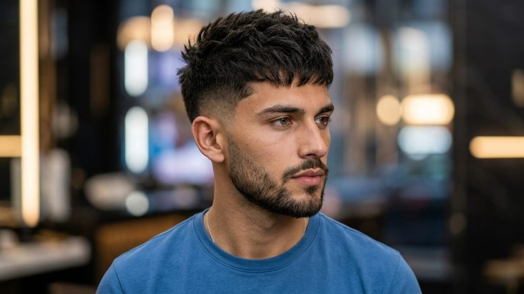Modern Burst Fade Textured Crop