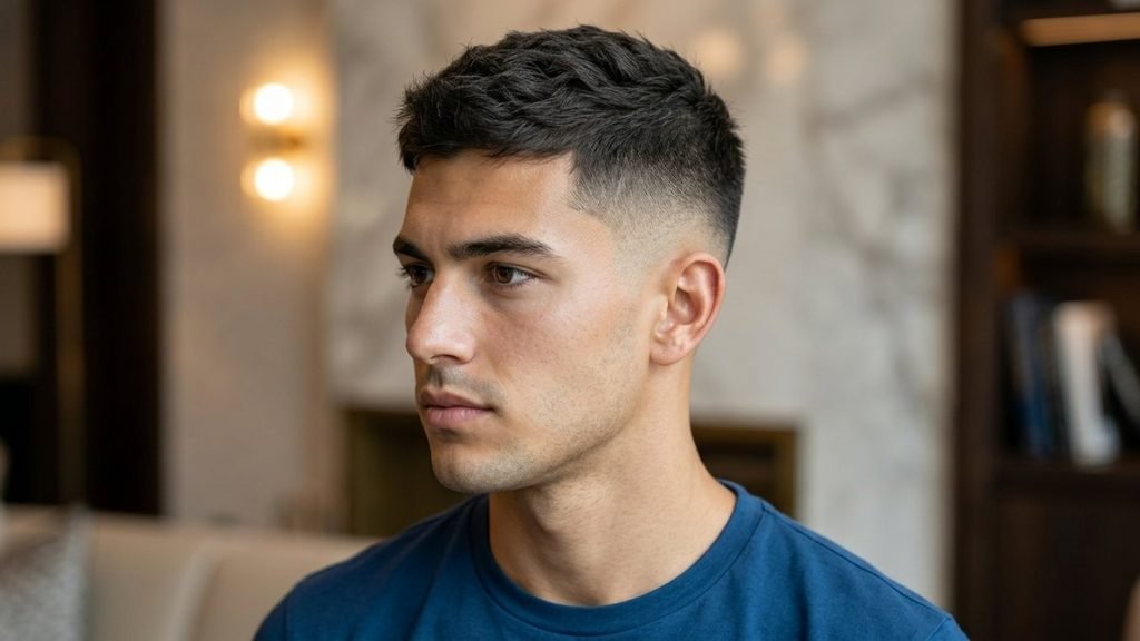 Short Burst Fade Textured Crop