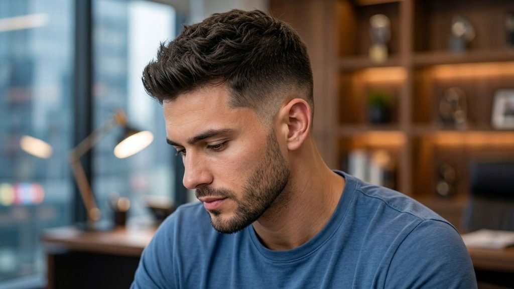 Taper Burst Fade Textured Crop